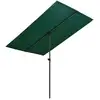 Image de Parasol De Jardin Avec Mât En Aluminium 180x110 Cm Vert Vidaxl