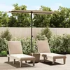 Image de vidaXL Parasol de jardin avec mât en aluminium 180x110 cm taupe 47331