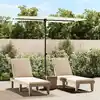 Image de Parasol De Jardin Avec Mât En Aluminium 2x1,5 M Blanc Sable Vidaxl
