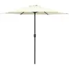 Image de Parasol De Jardin Et Mât En Aluminium 270x246 Cm Blanc Sable Vidaxl