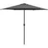 Image de Parasol De Jardin Et Mât En Aluminium 270x246 Cm Anthracite Vidaxl