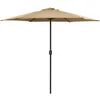 Image de Parasol De Jardin Et Mât En Aluminium 270x246 Cm Taupe Vidaxl