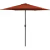 Image de Parasol De Jardin Et Mât En Aluminium 270x246 Cm Terre Cuite Vidaxl