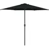 Image de Parasol De Jardin Et Mât En Aluminium 270x246 Cm Noir Vidaxl