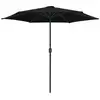 Image de Vidaxl parasol de jardin et mât en aluminium 270x246 cm noir