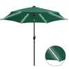 Image de Parasol De Jardin Avec Lumières Led Et Mât En Aluminium Vert Vidaxl