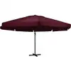 Image de Parasol De Jardin Et Mât En Aluminium 600 Cm Rouge Bordeaux Vidaxl