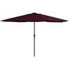 Image de Parasol De Jardin Avec Mât En Métal 390 Cm Rouge Bordeaux Vidaxl