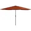 Image de Parasol De Jardin Avec Mât En Métal 390 Cm Terre Cuite Vidaxl