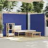 Image de vidaXL Auvent latéral rétractable Bleu 140 x 600 cm
