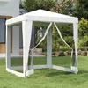 Image de vidaXL Tente de Réception avec 4 Parois Latérales en Maille Tonnelle Chapiteau Pavillon Belvédère Patio Jardin Extérieur 48520