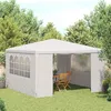 Image de vidaXL Tente de Réception avec Parois Belvédère Tonnelle Pavillon Chapiteau Mariage Barbecue Voyage de Camping Mariage 48525