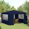 Image de Tente De Réception Avec Parois Latérales 4x4 M Bleu 90 G/m² Vidaxl
