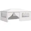 Image de Tente De Réception Et Parois Latérales 4x6 M Blanc 90 G/m² Vidaxl