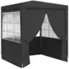 Image de Tente De Réception Et Parois Latérales 2x2 M Anthracite 90 G/m² Vidaxl