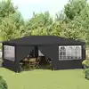 Image de Tente De Réception Et Parois Latérales 4x6 M Anthracite 90 G/m² Vidaxl