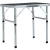 Image de vidaXL Table pliable de camping Gris Aluminium 60x45 cm