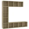 Image de vidaXL Jeu de bibliothèque/meuble TV 3 pcs Chêne sonoma 180x30x180 cm 278791