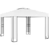 Image de vidaXL Tonnelle avec toit double 3x3 m Blanc 47950