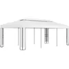 Image de vidaXL Tonnelle avec toit double 3x6 m Blanc