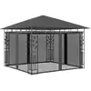 Image de Belvédère Avec Moustiquaire 3x3x2,73 M Anthracite 180 G/m² Vidaxl