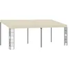 Image de Belvédère Mural 3x6 M Crème Tissu Vidaxl