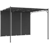 Image de vidaXL Belvédère de jardin avec rideau latéral 3x3x225 m Anthracite