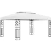 Image de Tonnelle Avec Double Toit 3x4 M Blanc Vidaxl