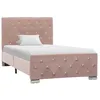 Image de Cadre De Lit Sans Matelas Rose Velours 90x200 Cm Vidaxl