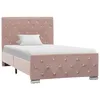 Image de vidaXL Cadre de lit sans matelas Rose Velours 90x200 cm 286823