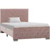 Image de vidaXL Cadre de lit sans matelas Rose Velours 100x200 cm 286824