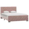 Image de Cadre De Lit Sans Matelas Rose Velours 120x200 Cm Vidaxl