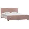Image de Cadre De Lit Sans Matelas Rose Velours 160x200 Cm Vidaxl