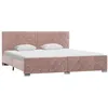 Image de Cadre De Lit Sans Matelas Rose Velours 180x200 Cm Vidaxl
