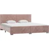 Image de vidaXL Cadre de lit sans matelas Rose Velours 180x200 cm 286828