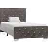 Image de vidaXL Cadre de lit sans matelas Gris Velours 90x200 cm 286829