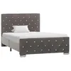 Image de Cadre De Lit Sans Matelas Gris Velours 100x200 Cm Vidaxl