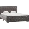 Image de Cadre De Lit Sans Matelas Gris Tissu 120x200 Cm Vidaxl