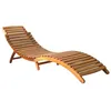 Image de vidaXL Chaise longue Bois dacacia solide Marron 46650