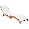 Image de vidaXL Chaises longues crème Bois dAcacia Massif 46652