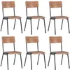 Image de Chaises À Manger Lot De 6 Marron Contreplaqué Vidaxl