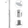 Image de vidaXL Douche dextérieur Acier inoxydable Droit