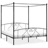 Image de Cadre De Lit Sans Matelas Avec Baldaquin Noir 180x200 Cm Métal Vidaxl