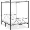 Image de vidaXL Cadre de lit à baldaquin sans matelas gris métal 140x200 cm 284443