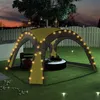 Image de vidaXL Tente de Réception avec LED et 4 Parois Pavillon Jardin Voyage Randonnée Extérieur Résistant aux UV et à lEau 92237