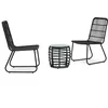 Image de Ensemble De Bistro 3 Pcs Résine Tressée Noir Vidaxl
