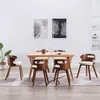 Image de Chaises À Manger Lot De 6 Crème Bois Courbé Et Similicuir Vidaxl