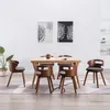 Image de Chaises À Manger Lot De 6 Gris Foncé Bois Courbé Et Tissu Vidaxl