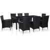 Image de vidaXL Ensemble à Dîner dExtérieur 9 pcs Salon de Jardin Mobilier de Patio Table et Chaises de Salle à Manger Extérieur 45976