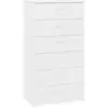 Image de Vidaxl buffet avec 6 tiroirs blanc 50x34x96 cm bois d'ingénierie 800666